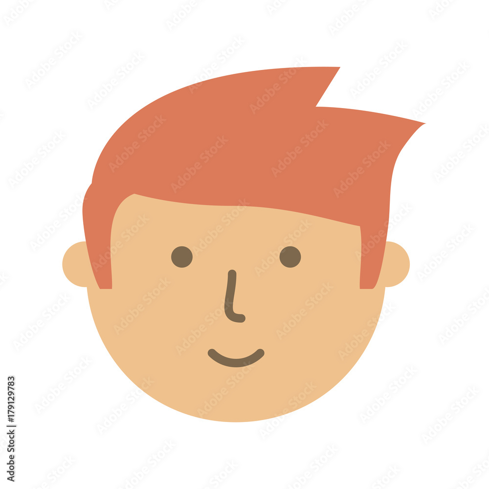 colorful  man face over white background vector illustration