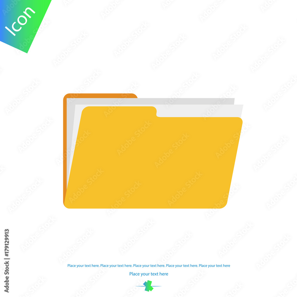 File in folder vector icon