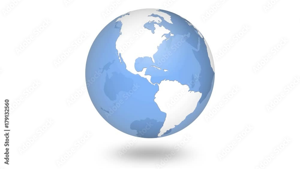 Clean Minimal Globe Floating Seamless Loop Clean Minimal Globe Floating Seamless Loop