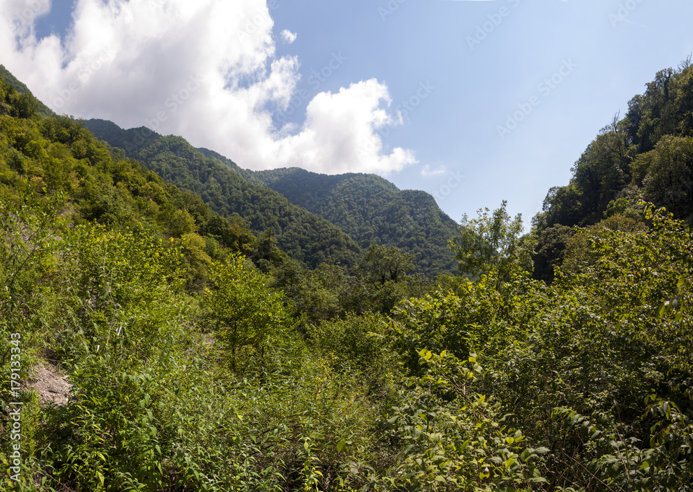 The view of the mountains of Abkhazia