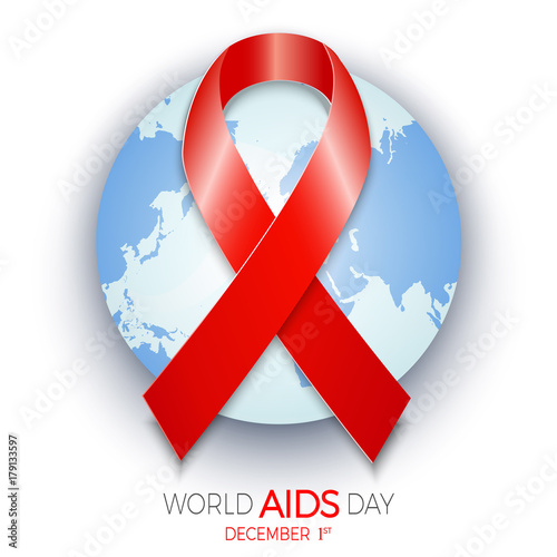 World AIDS Day. 1st December World Aids Day poster. Vector illustration