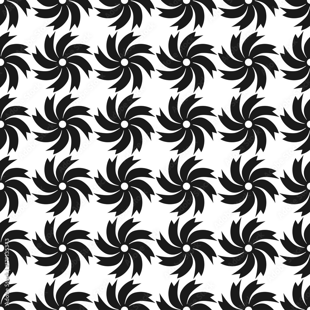 Vector seamless pattern. Black and white Repeating geometric pattern Vector seamless pattern. Black and white Repeating geometric pattern