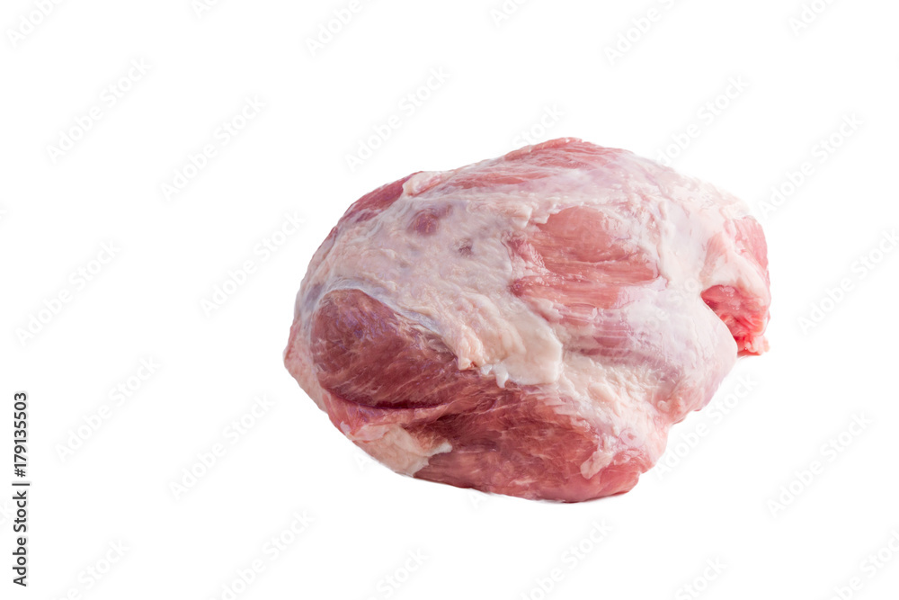 Raw meat on a white background.Isolated.
