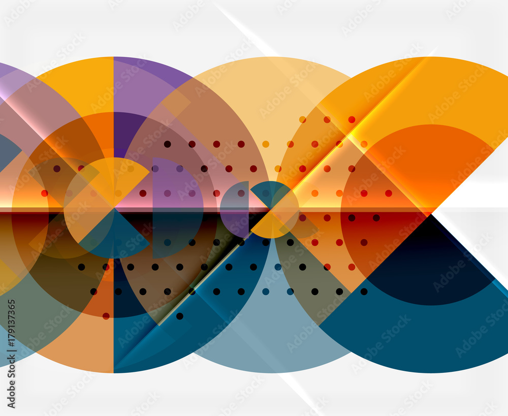 Circle elements on black background Circle elements on black background