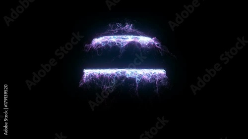 3D scanner effect. Colorful energy rings with particles flows moving on spherical surface. Futuristic energy explosion. Perfect seamless loop. 4K, UHD.