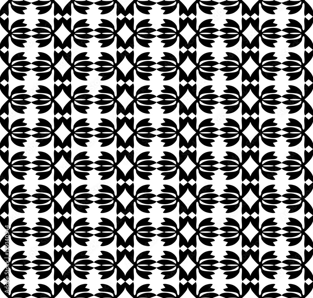 Vector seamless pattern. Black and white Repeating geometric pattern Vector seamless pattern. Black and white Repeating geometric pattern