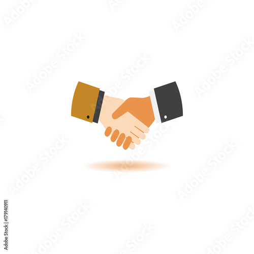 Handshake icon. Shake hands, agreement, good deal, partnership concepts. Premium quality. Modern flat design graphic elements. Vector illustration.