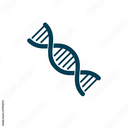 Model of human DNA, double helix vector illustration. Genetic engineering business abstract symbol isolated on white.