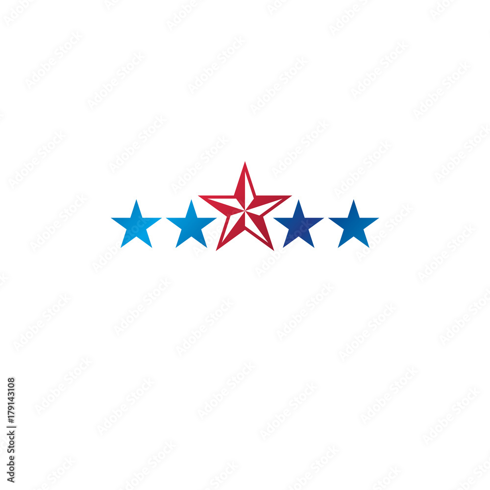 5 stars emblem, ranking symbol. Heraldic Coat of Arms decorative logo isolated vector illustration. 5 stars emblem, ranking symbol. Heraldic Coat of Arms decorative logo isolated vector illustration.