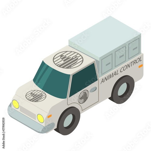 Animal control icon, isometric 3d style