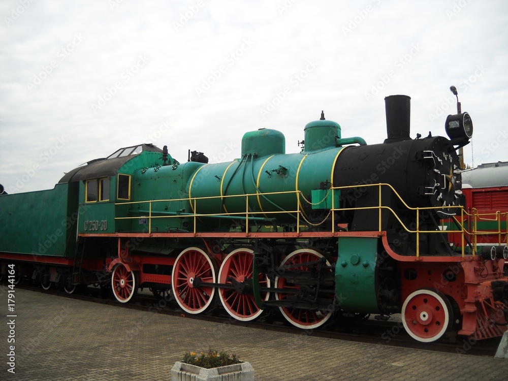 Fototapeta premium steam locomotive at Museum of Belarus
