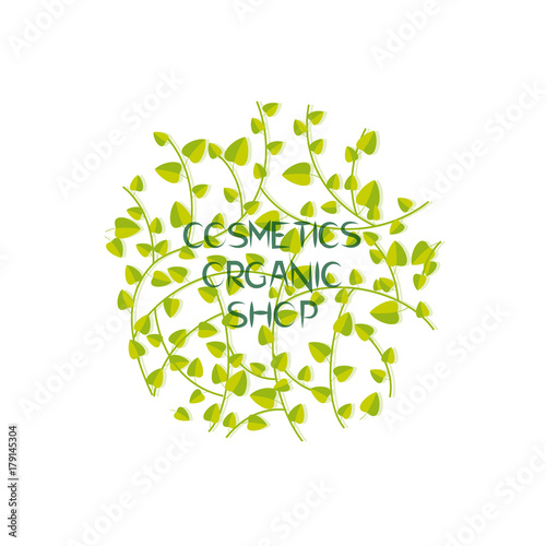 hand-drawn logo for organic cosmetics shop