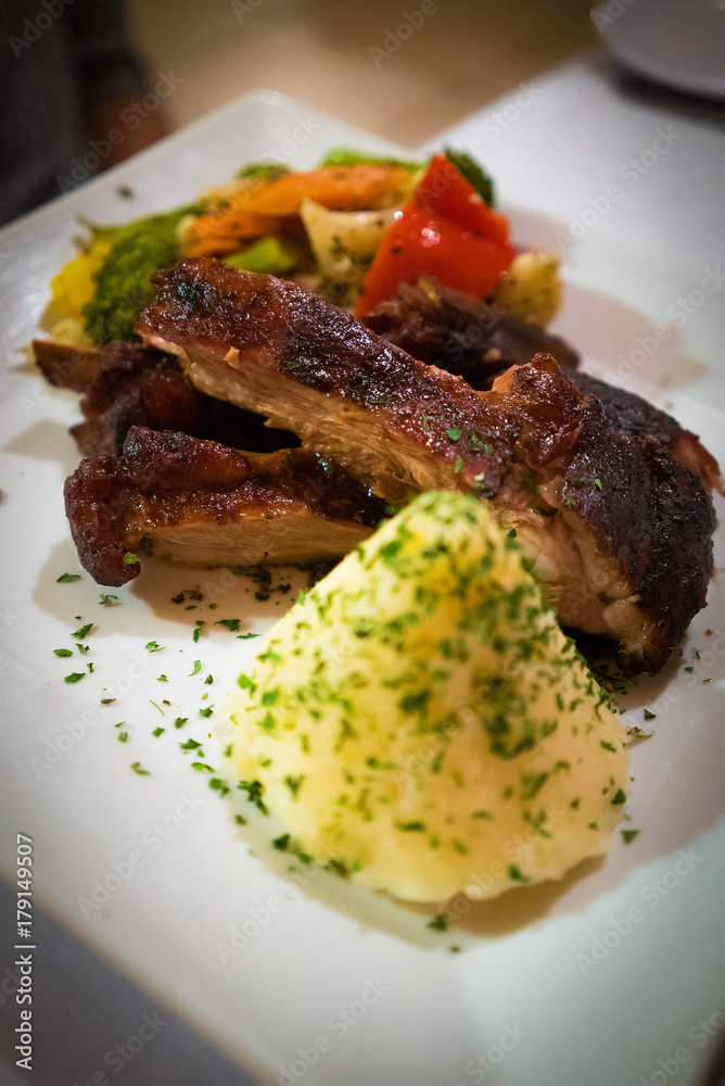 Guava ribs and mashed potatoes Guava ribs and mashed potatoes