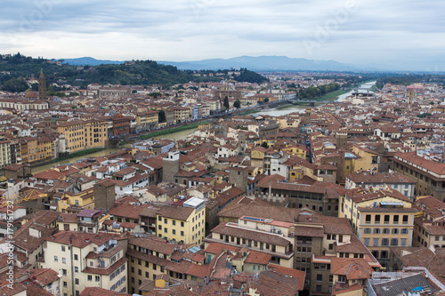 A top view to the historical city, Firenze, Florence, Tuscany, Italy