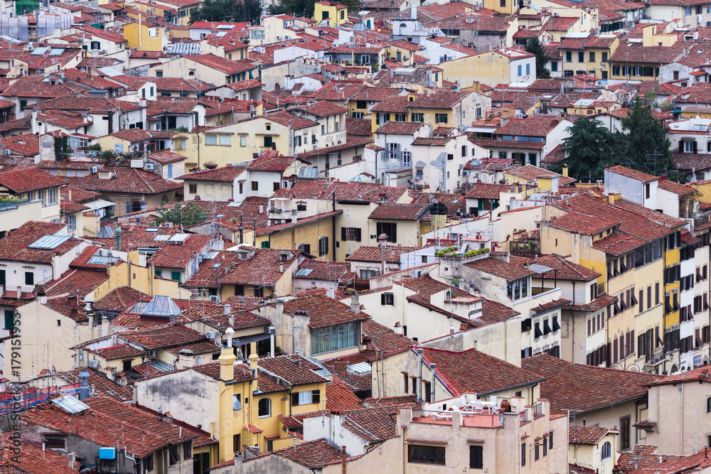 A top view to the historical city, Firenze, Florence, Tuscany, Italy A top view to the historical city, Firenze, Florence, Tuscany, Italy