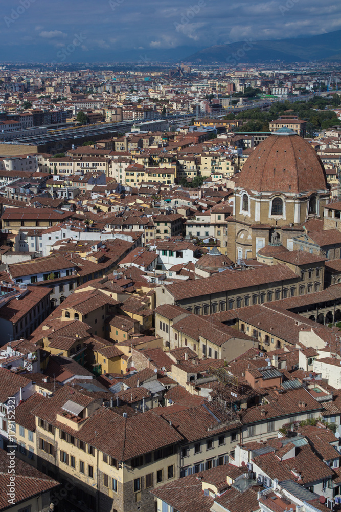 A top view to the historical city, Firenze, Florence, Tuscany, Italy