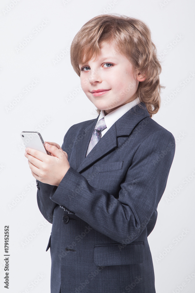 young successful businessman with mobile phone in hand is typing young successful businessman with mobile phone in hand is typing