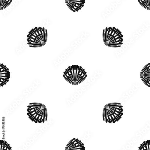 Pearl shell pattern seamless black