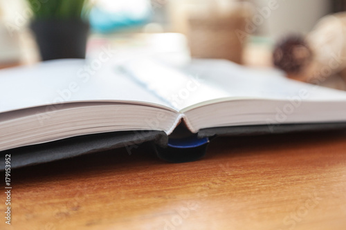 Blank notebook on the table