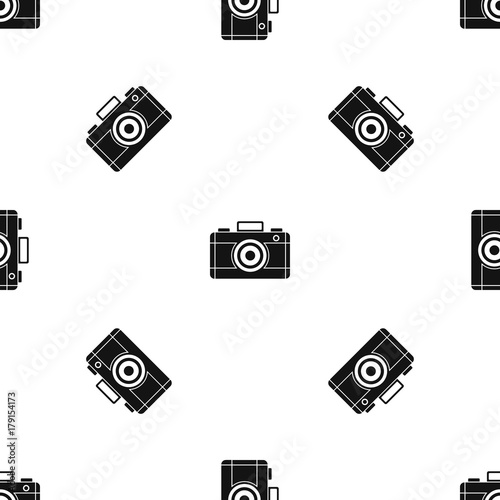 Photo camera pattern seamless black