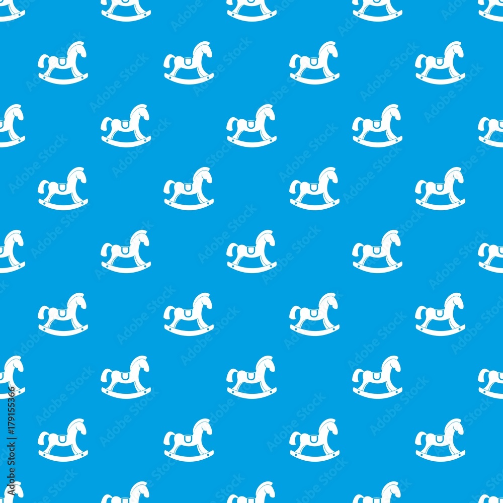 Toy horse pattern seamless blue Toy horse pattern seamless blue