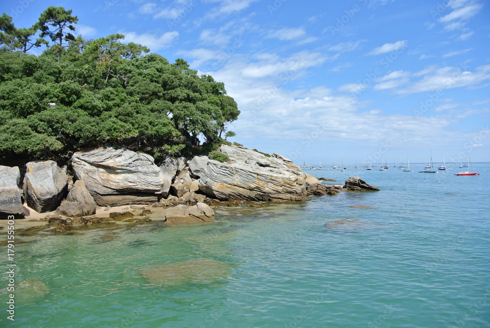 Bois de la Chaize, plage des Dames, île de Noirmoutier, Vendée Bois de la Chaize, plage des Dames, île de Noirmoutier, Vendée