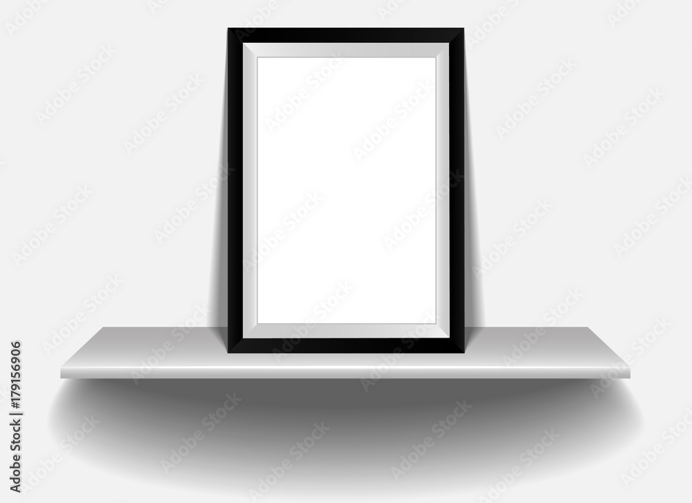 vertical blank picture frame for photographs blank frame on a white background. Vector illustration vertical blank picture frame for photographs blank frame on a white background. Vector illustration