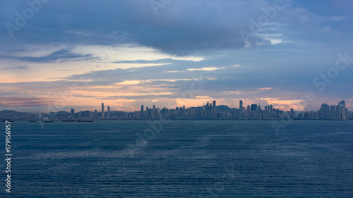 Panama City panorama from sea