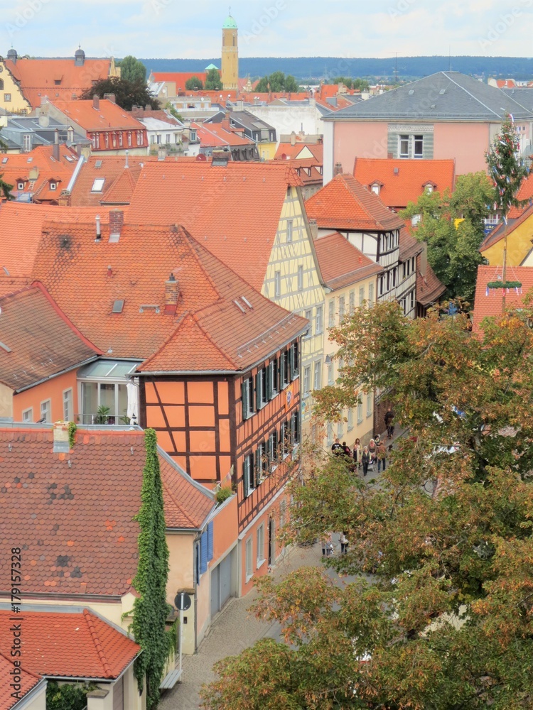 Blick auf Gasse in Bamberg