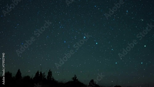 Big dipper with grass and trees silhouette over Steens Mountain photo