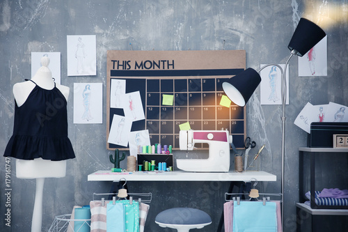 Modern tailor's workshop