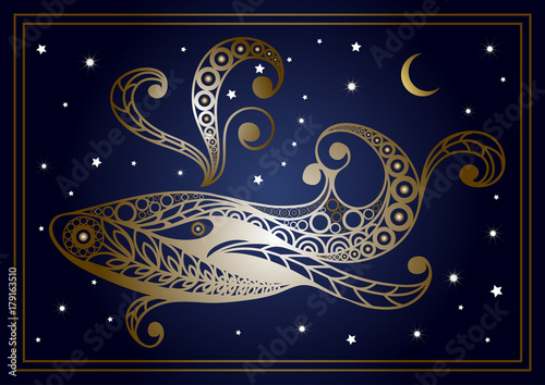 Graphic illustration with zodiac sign 2_7