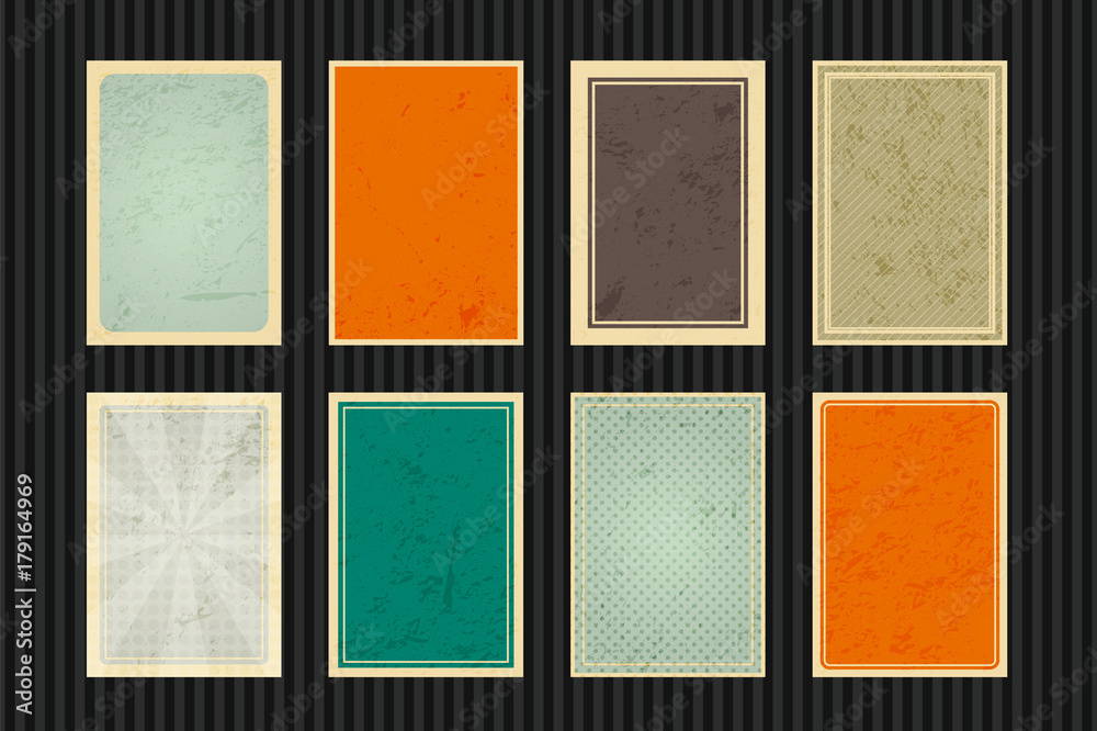 Fototapeta premium Set of empty retro cards