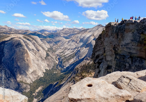 Looking Down into Yosemite Valley and Sierras from Half Dome photo