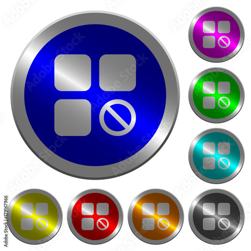 Component disabled luminous coin-like round color buttons