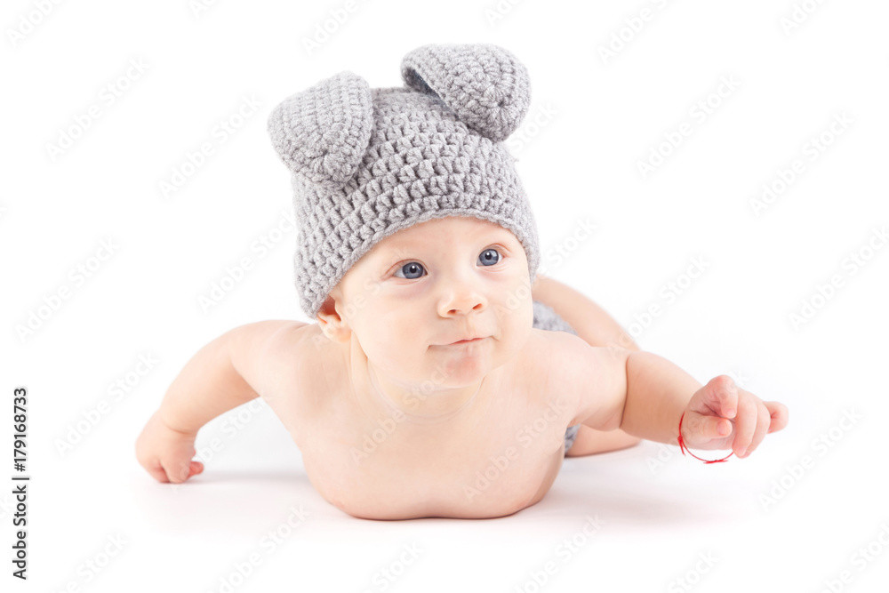 pretty baby little boy in rabbit costume pretty baby little boy in rabbit costume