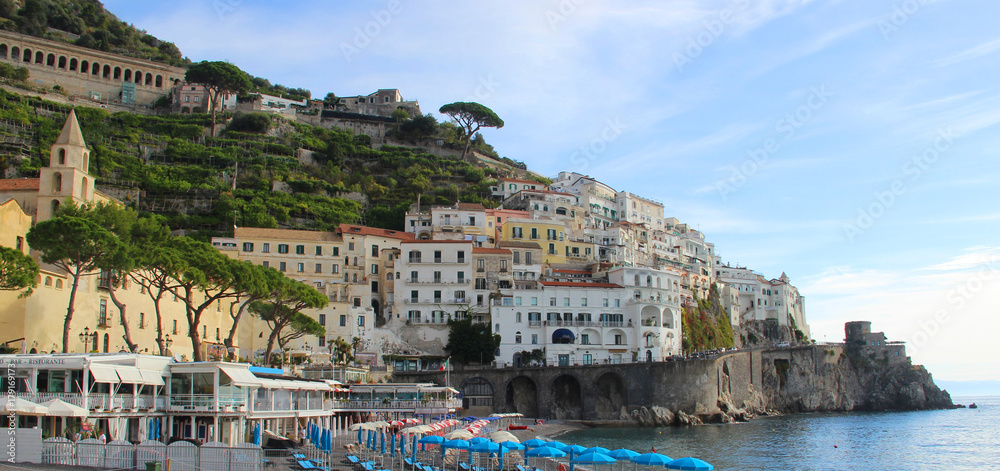 Beautiful view of Amalfi, Italy