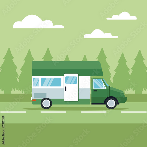 Vehicle in highway icon vector illustration graphic © Jemastock