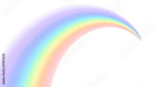 Rainbow icon. Shape arch isolated on white background. Colorful light and bright design element. Symbol of rain, sky, clear, nature. Flat simple graphic style Vector illustration