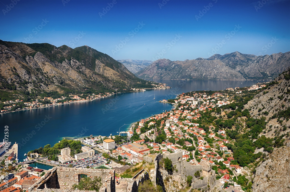 Boka Kotorska panoramic view