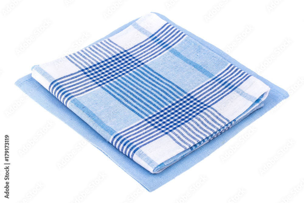 Blue kitchen cloth on white background Blue kitchen cloth on white background