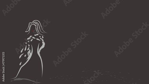 Elegante Frau mit Stola
