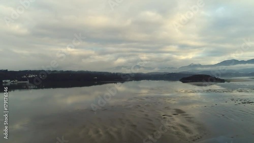 Aerial View River Estuary