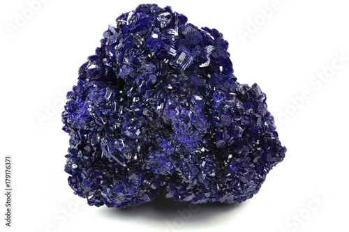 azurite found in Siberia/ Russia isolated on white background