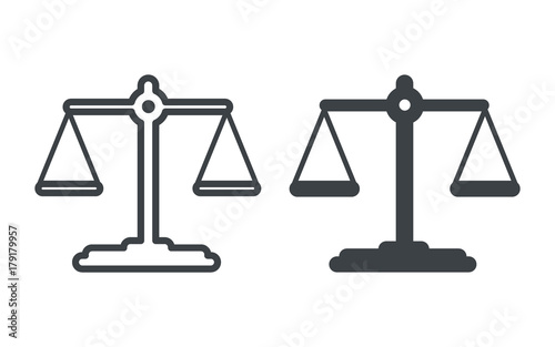 Vector scales Icon Simple vector design of scales for websites and your business.