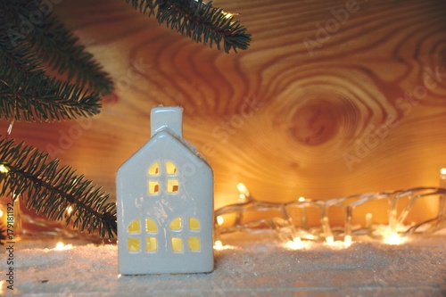 Weihnachtskarte - Haus