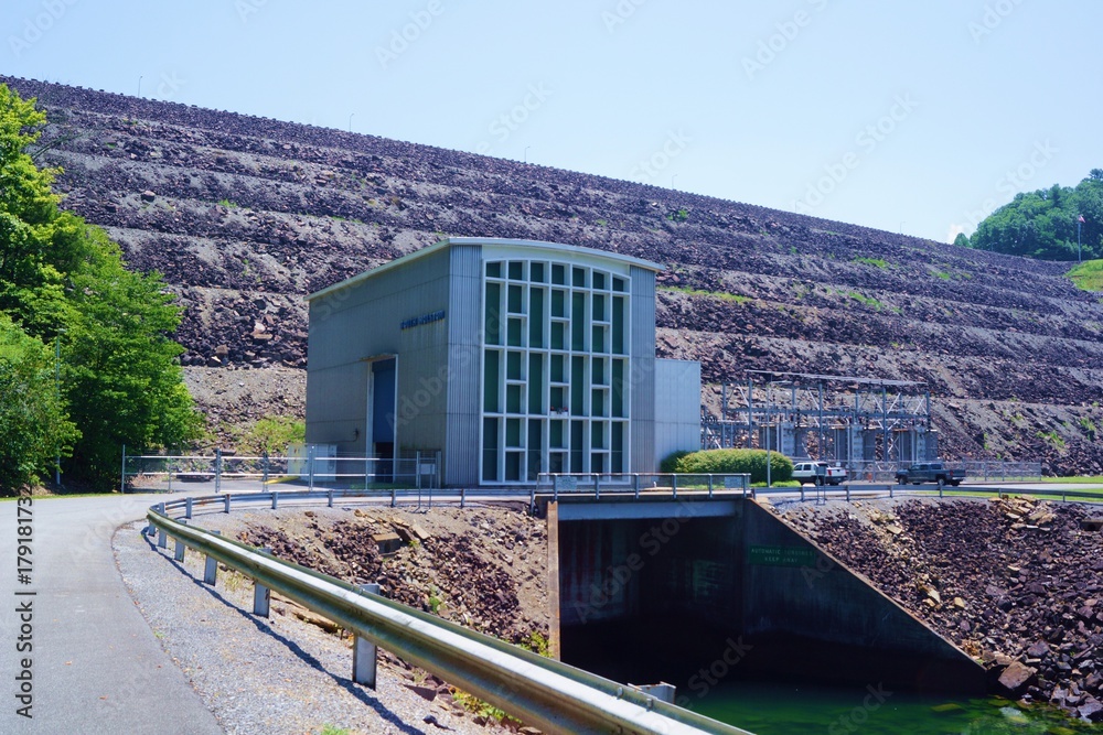 Building at the dam
