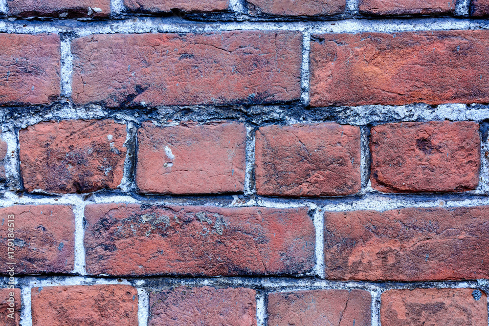 Fototapeta premium old red brick wall texture background.