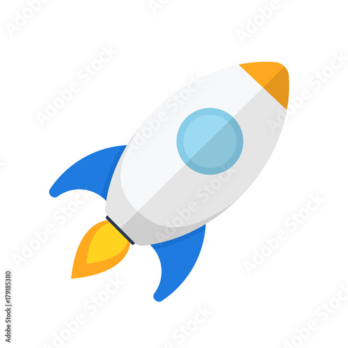 Rocket Flat SEO Optimisation Icon