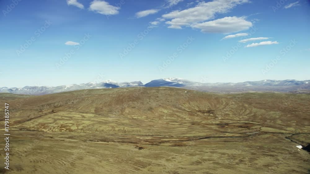 Aerial shot of The Rondane National Park in Norway Aerial shot of The Rondane National Park in Norway
